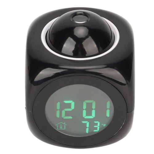 Mini LED Projection Alarm Clock With 5 Music Alarms For Bedroom BLG