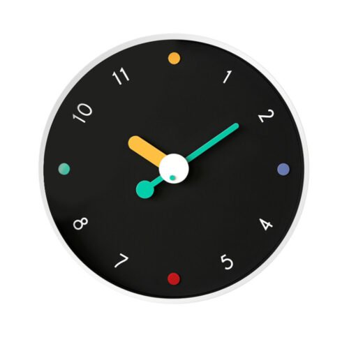 Minimalist Modern Wall clock with Glass Cover & Silent, Non Ticking Movement