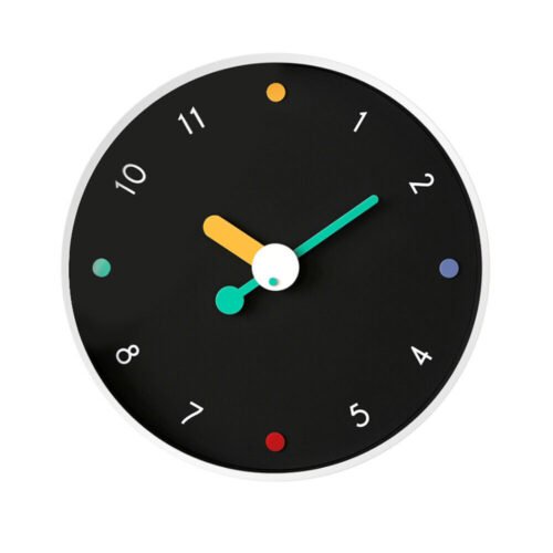Minimalist Modern Wall clock with Glass Cover & Silent, Non Ticking Movement