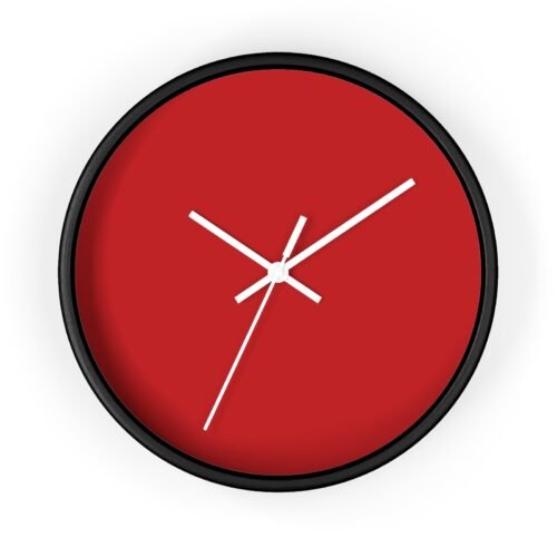 Minimalist Red Wall Clock, Home Decor, Modern Design, Office Wall Clock, Gift