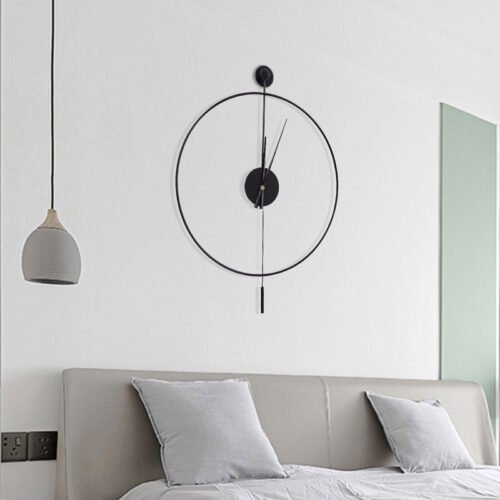 Minimalist Wall Clock Round Home Clock Silent Large Modern Art Decor Home 23.6''