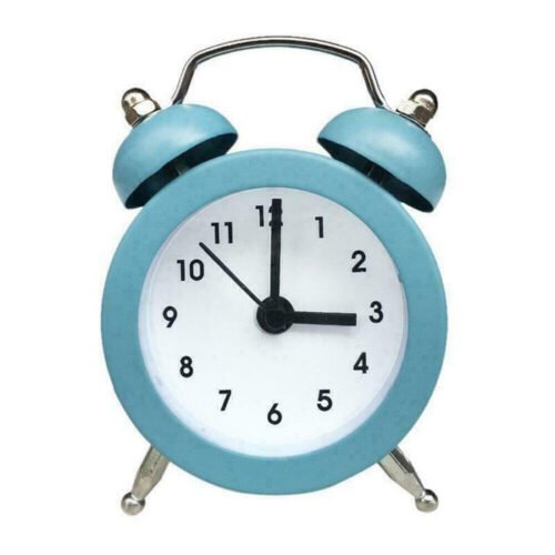Mini Metal Twin Bell Alarm Clock Loud Clocks Vintage Bedside Analogue Table