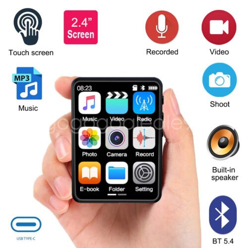 Mini Portable Bluetooth 5.4 MP4 MP3 Player with Camera Music Speaker FM Radio