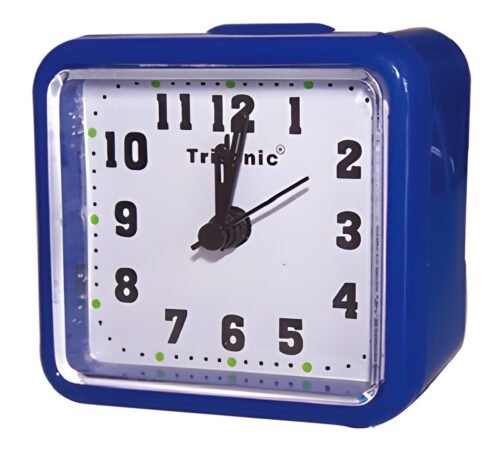 Mini Travel Alarm Clock Battery Operated Small Quartz Analog 12 Hour Tabletop
