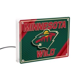 Minnesota Wild NHL Green Rectangle Desklite LED Decor