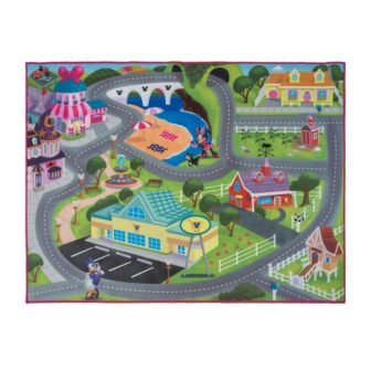 Minnie Mouse Road Play Multi-Colored 4 ft. x 6 ft. Indoor Polyester...