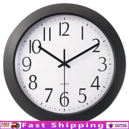 Modern 12 Inch Atomic Wall Clock Silent Sweep Large Numbers Home Office Decor US