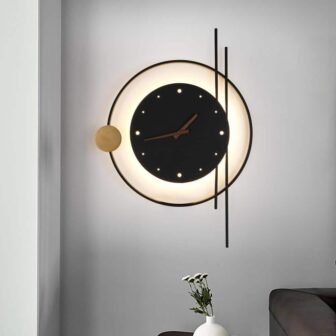 Modern 16 in. Stylish 1 Light Black Brown Decorative Silent Wall Sconce with