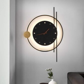 Modern 16 in. Stylish 1 Light Black Brown Decorative Silent Wall Sconce with