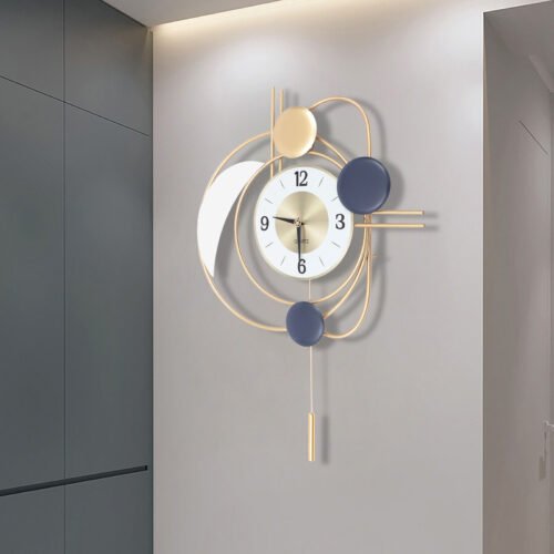 Modern 27.95" Wall Clock Luxury Mute Hanging Clocks Large Art Home Décor Clock