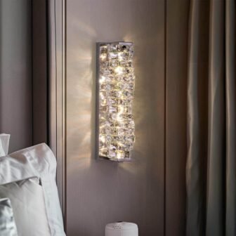 Modern 4 in. 1-Light Chrome Wall Sconce Color Changing LED Vanity Light...