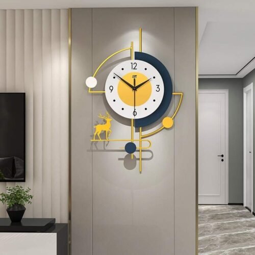 Modern artistic luxury wall clock, beautiful home decoration for living room