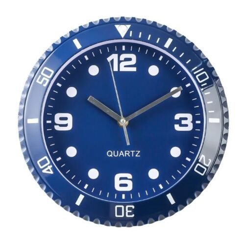 Modern Blue Quartz Wall Clock – Bold Dive-Style Design, Silent Movement, Stylish