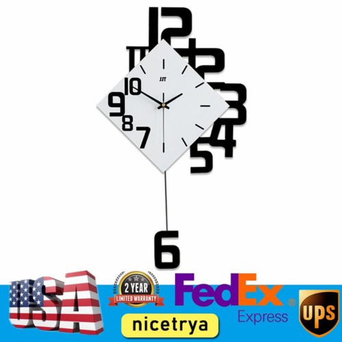 Modern Circular Clock Nordic Style Swing Wall Clock Fashion Decor Pendulum Clock