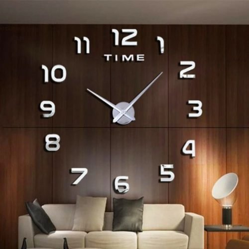Modern Design Wall Clock 3D DIY Quartz Clocks Watches Acrylic Mirror Stickers
