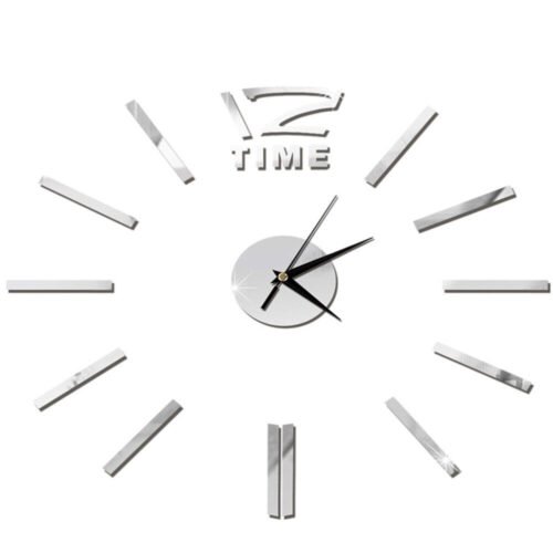 Modern DIY Wall Clock Large Frameless 3D Wall Clock for Home