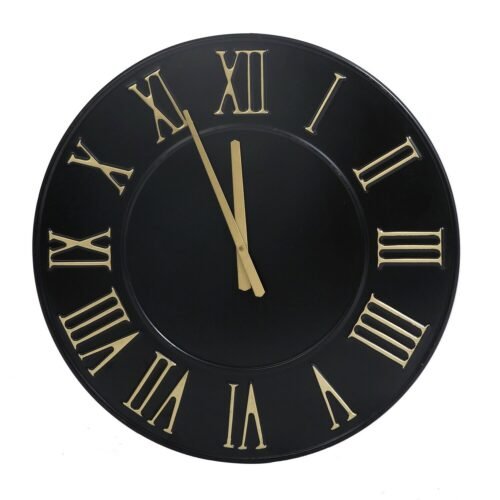 Modern Home Wall Clocks 24" Large Decorative Wall Clock Round Metal Clock