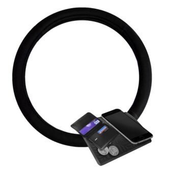 Modernistic Flat Cloth Steering Wheel Cover and 4-Seat Belt Pads