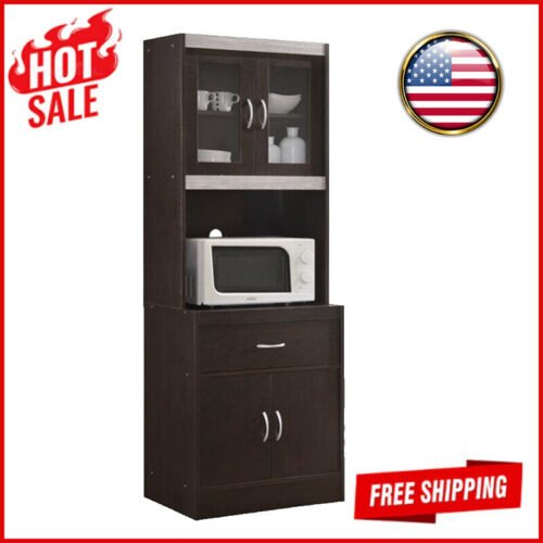 Modern Kitchen Cabinet Storage Cupboards Organizer Tall Pantry with Drawer NEW