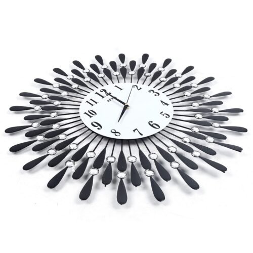 Modern Large Living Room Wall Clock 3D Luxury Style Metal Clocks Home Decor Art