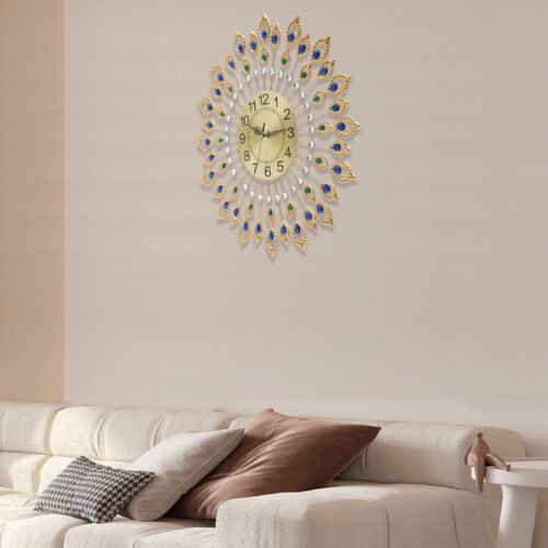 Modern Large Wall Clock 26inch Elegant Design 3D Clocks for Living Room Decor