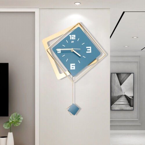 Modern Metal Large Wall Clock,Silent Digital Hanging Wall Clock,Home Art Decor