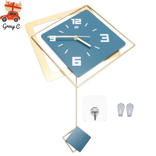 Modern Metal Large Wall Clock,Silent Digital Hanging Wall Clock,Home Art Decor