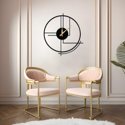 Modern Minimalist Large Metal Wall Clock, Unique Wall Clock, Silent Wall Clock