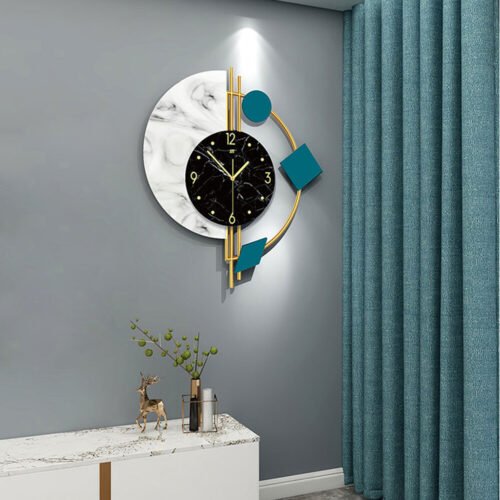 Modern Nordic Large Wall Clock 3D Creative Clock Wall Living Room Home Art Decor