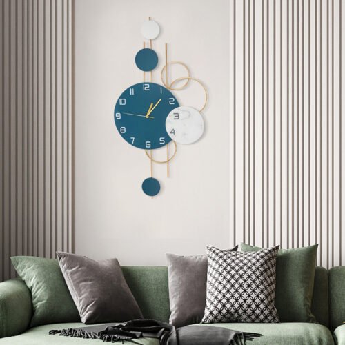 Modern Nordic Wall Clock 3D Creative Wall Clock Living Room Large Home Art Decor