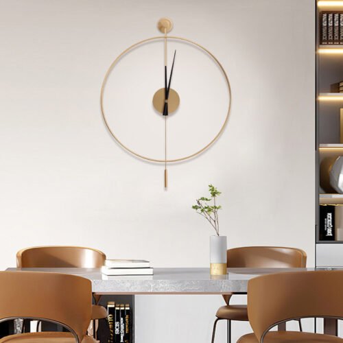 Modern Nordic Wall Clock Living Room Bedroom Art Wall Mounted Hollow Clock Decor