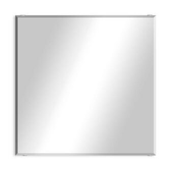 Modern Rustic (30in. W x 30in. H) Frameless Square Beveled Wall Mirror...