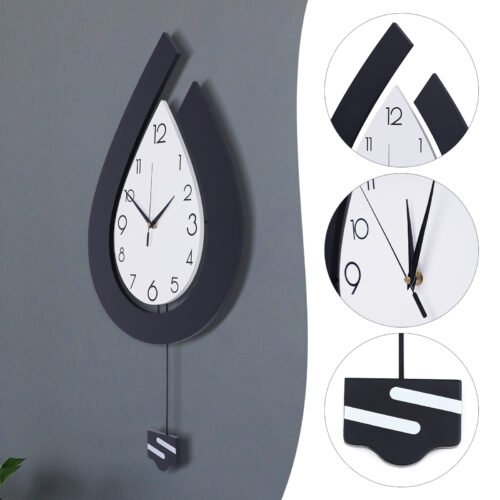 Modern Swing Metal Quartz Silent Wall Clock Nordic Design Hanging Clock USA