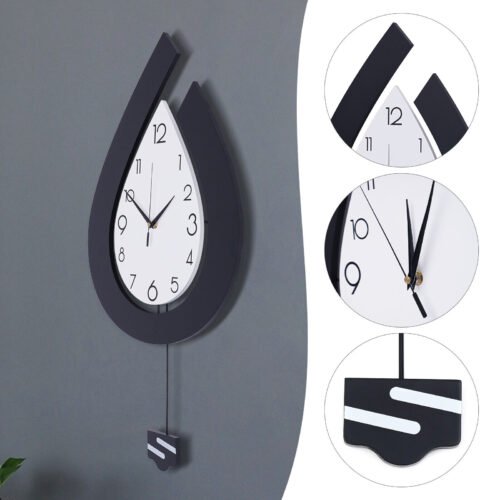Modern Swing Metal Quartz Silent Wall Clock Nordic Design Hanging Clock USA