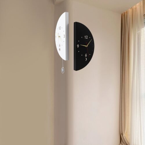 Modern Wall Clock Decoration, Double-sided Corner Wall Clock, Battery Powered