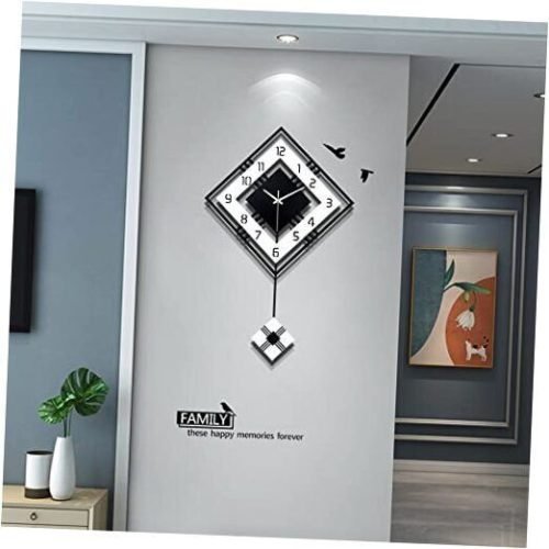 Modern Wall Clock for Living Room Decor Pendulum Large Silent Big 26inch