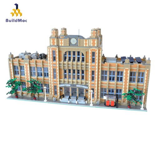 Modular School with Interior Building Blocks Set DIY Model Bricks Toys 14412pcs