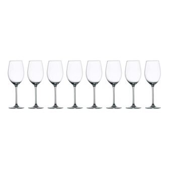 Moments 12.8 fl.oz Crystal White Wine Glasses Set (Set of 8)