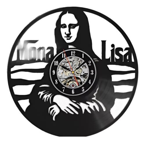 MONA LISA - Wall Clock 30 cm diameter - Laser Openwork Vinyl - New - Argentina
