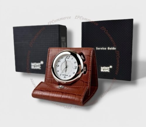 Montblanc working alarm clock wakes up table box