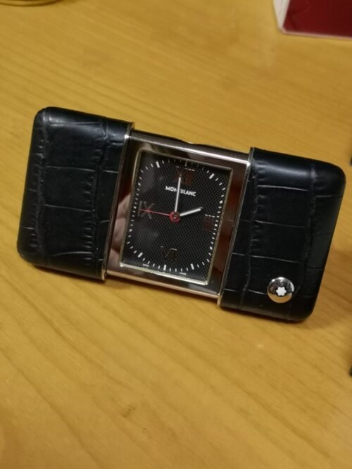 Montblanc Travel Clock. Alarm Clock.Black.7158