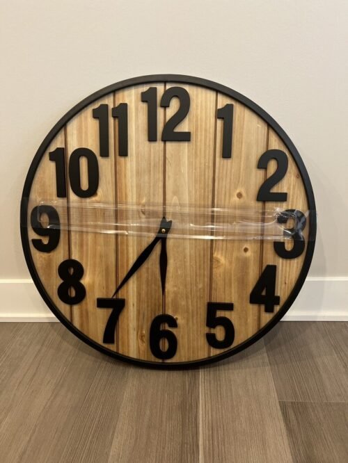 Montoire Modern Rustic Wooden Farmhouse Clock