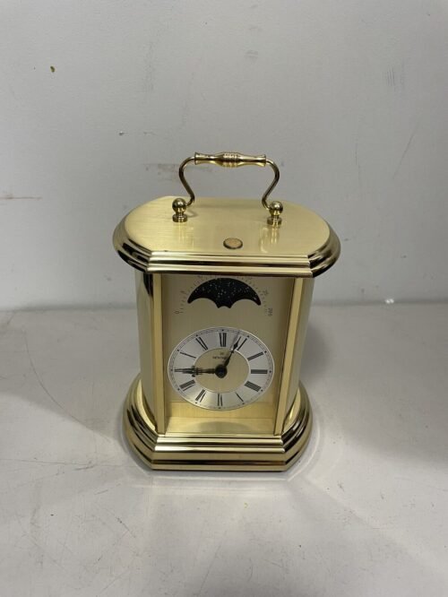 Montreux Moon Phase Mantel Clock Quartz Hermle 2100 Movement Germany Works