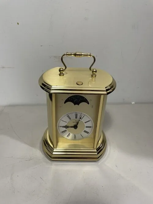 Montreux Moon Phase Mantel Clock Quartz Hermle 2100 Movement Germany Works