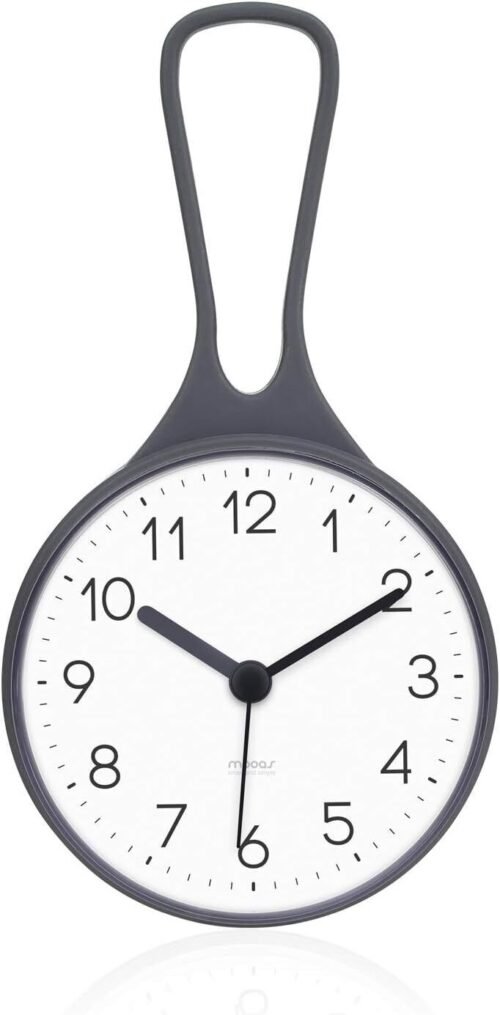 Mooas Loop Bathroom /Waterproof Shower Clock, Hanging with Hook, Kitchen Clock 2