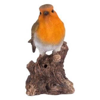 Motion Activated Singing Robin Garden Statue