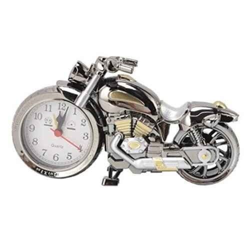 Motorcycle Alarm Clock, Vintage Metal Motorcycle Clock, Battery Pf168a