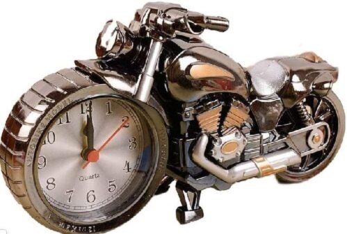 Motorcycle Harley-Davidson style alarm clock, cool metallic classic (Black I.)