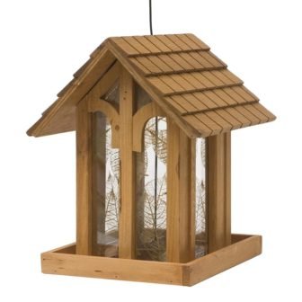 Mountain Chapel Wood Bird Feeder - 3.5 lb. Capacity