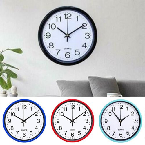 Movement Wall Clocks Home Bedrooms Round Shape Quartz Silent Kitchen Clocks